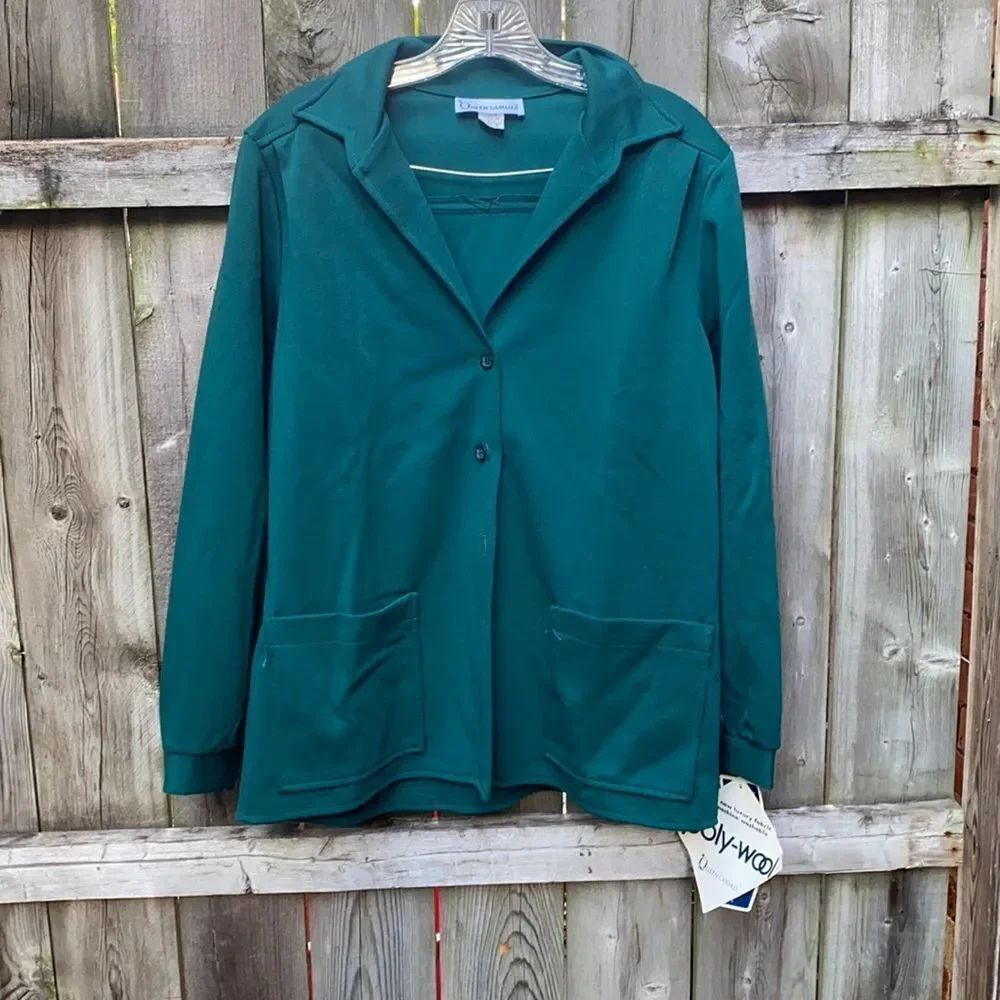 Queen Casuals Green Button Down Blazer sz. 16 NWT